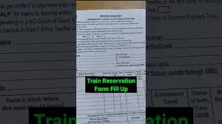 Train Reservation Offline Form Fill Up kaise kare | how to fill up train ticket booking form offline
