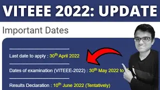 🔴NEW UPDATE! | VITEEE 2022 Exam Date | Application Form | Counselling | COMEDK 2022