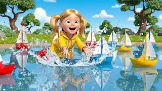 Three Little Toy Boats Splash Splash Splash 🚤 | Nursery Rhymes for Kids & Baby Songs