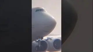 B747 - 8R7F | Cargolux LX-VCA | Close-up take off #aviation #takeoff  #b747800 #cargolux