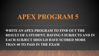 Apex Program for Practice 5