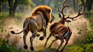 When a Lion Attacks a Barasanga &ndash; Brutal Fight for Survival