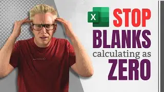 Stop Excel calculating blank cells as zero
