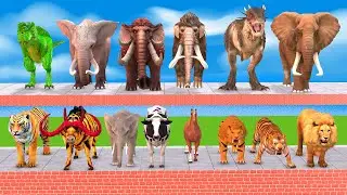 Prehistoric Mammoths Vs Dinosaurs Battle in Tug of War All Units - Animal Revolt Battle Simulator