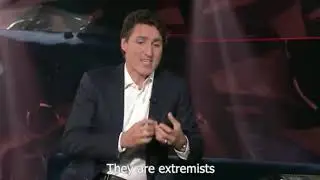 Justin Trudeau calls anti-vaxxers racists and misogynists.
