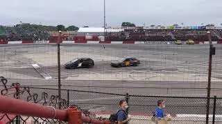 Pro Compact Figure 8 Racing at the Speedrome in Indianapolis Indiana.