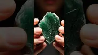 Needle Inclusions Inside Natural Chrome Diopside 🔬 | Ultra-Realistic Macro ASMR