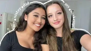 TRYING OUT LATINA MAKEUP: little sister does my makeup, listen to music, and laugh like crazy!