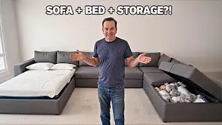 Modular Sectional Sleeper Sofa with Pull Out Bed