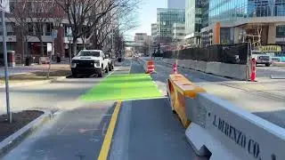 Temporary Two-Way Bike Lane for Construction