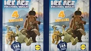 2 Packs Ice Age Lidl Stickers unboxing