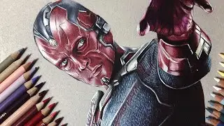 Vision Time-lapse Drawing: Vision // Paul Bettany