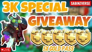 LIVE 5X GOLD PASS GIVEAWAY 🎁🥳 | 3K SPECIAL | LIVE BASE VISITING @ClashOfClans​