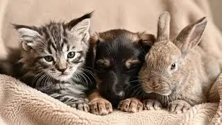 Cute Baby Animals are resting