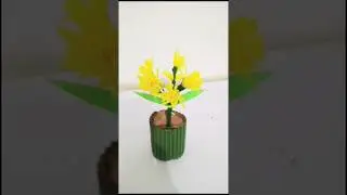DIY Flower from woolen thread /#shortvideo #diy #trending #youtubeshorts