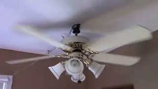 1988 Casablanca Alpine Ceiling Fan in Snow White/Bright Brass (Slumber Three, Dimmable K4S) | ECFE