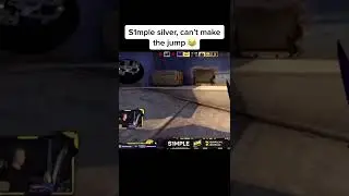 Симпл сильвер не может запрыгнуть в дырку на мираже | S1mple silver, can't make the jump 😂