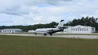 Citation sovereign departing QSG KMGN Harbor Springs, Michigan 