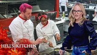 Brett Needs a Helping Hand, Cheyenne Burns Hers & Abe Forgets the Salmon | Hell's Kitchen