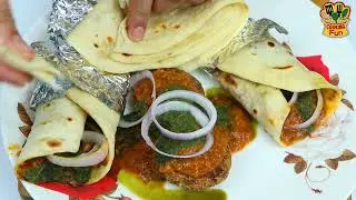 Street Food Kabab Paratha। Veg Kabab Paratha।Veg kabab Roll Street Food।
