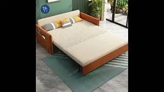 Modern Velvet Upholstered Convertible Full Sleeper Sofa with Storage