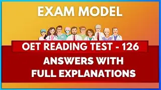 OET READING TEST - 126 | MIHIRAA