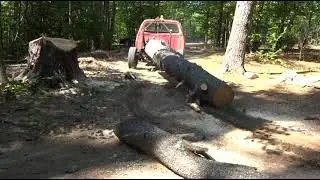 Logging Homemade Doodlebug Skidder summer 2022