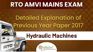 RTO AMVI Mains | Hydraulic Machines | RTO AMVI Previous year paper 2017 | RTO AMVI mains strategy