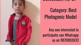 Best Photogenic Model India 2020. (Online competition for kids )