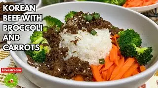 🔴 ASMR COOKING: BEEF WITH BROCCOLI AND CARROTS #asmrcooking