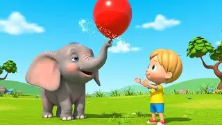 Baby Elephant Found a Red Balloon 🎈 | Nursery Rhymes for Kids & Baby Songs