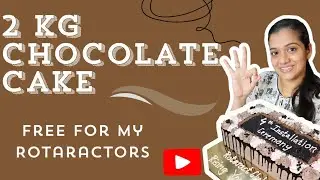 2 KG Chocolate Cake Tutorial✨️Rectangular Shape Cake🤩Rotaractor's Event💞Homemade Ganache🤩Details🥰