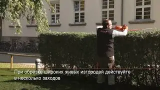 STIHL HSA 86 приемы горизонтального реза.