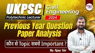 📢 Polytechnic Lecturer 2024 | Civil Engineering | PYQ analysis by Ajay Sir.