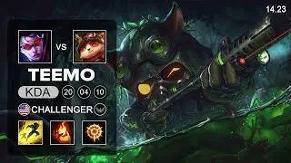 Teemo vs Vayne Top - NA Challenger - Patch 14.23 Season 14