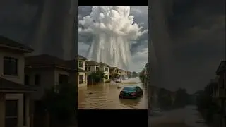 Cloudburst Disaster Caught on Camera | Cloudburst turns City into River in Second  #asmr #viralvideo