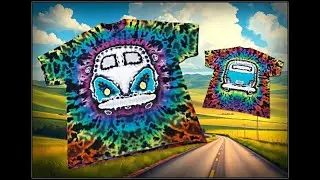 Hippy Van Tie Dye! How to- (full instructions) Hippie Bus DIY Professional Tie Dye
