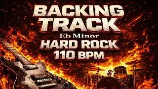 Hard Rock Backing Track em Ebm | 110 BPM | Guitar Backing Track Heavy Rock