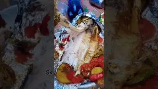 Fish dum pukt with potatoes and tomato tarka | Fish cooking in aluminum sheet | fish recipes | Fish