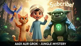 Aadi Aur Grok Ki Jungle Adventure | Magical animated Story #animation  #lahore  #pakistan #karachi