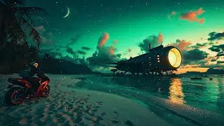 Cosmic Beach Night &mdash; Space Ambient Music with Floating Particles (No Vocals)
