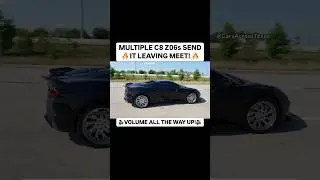 Multiple Corvette Z06s SEND IT Leaving Car Meet! I want one BAD! #chevrolet #corvette #z06 #shorts