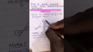Easy way to solve problem on angle.  #becejuniorwaecpastquestionandanswer #geometry #angle #mathfun