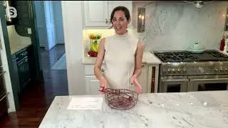 Cella Two-Tier Wire Fruit Basket w/ Banana Hook on QVC