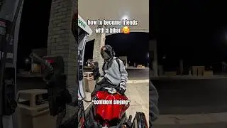 How to make friends the easy way #motorcycle #biker #christmas