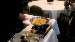 Flambe pineapple at Gaddi's