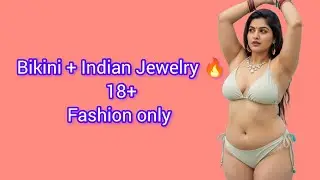 Glamorous Beach Look | Bikini with Traditional Indian Jewelry | Fashion Photoshoot@KuttyKutty-4444k 