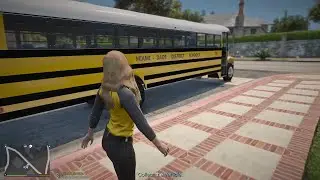 Gta 5 Let's Go To Work As Female Bus Driver Miami Dade District Schools #gta #gta5 #gtareallifemod