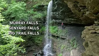 Hiking to Murray Falls and Senyard Falls... Pig Trail Falls in Arkansas