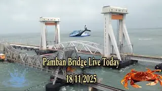Pamban Bridge Live Today ...18/11/2025 #pambanbridge #travelvlog #dhanushkodi #rameswaram